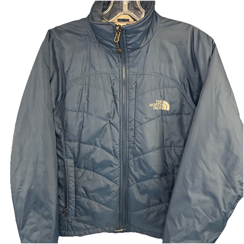 THE NORTH FACE Primaloft Puff Quilted‎ Jacket Women Sz. Small Blue